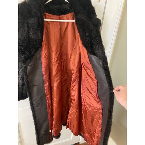 Vintage Union Women's Faux Fur Long Button Front Coat - Large - Picture 7 of 14
